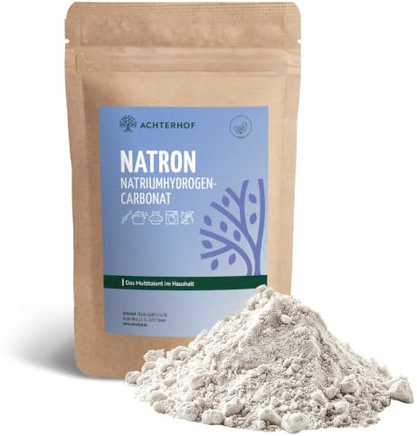 Natron 1000g | das Multitalent im Haushalt - Natriumhydrogencarbonat | umweltfreundliche Alternative zu Putzmitteln | zum Backen und Kochen | Achterhof
