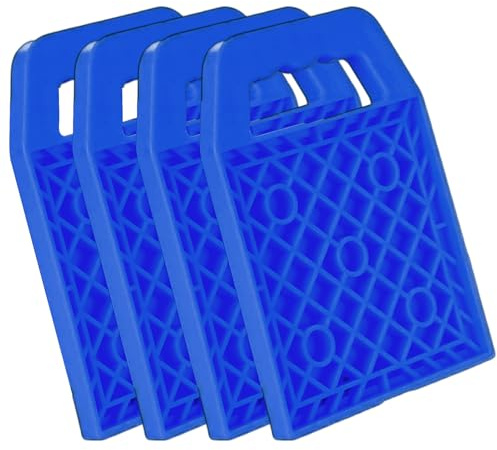 Juego de 4 almohadillas estabilizadoras para gato de coche, bloques estabilizadores multiángulo para autocaravana, , viajes, camping, estacionamiento, playa, picnic, viaje por carretera