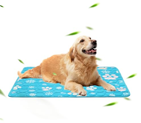 Tutamaz kylmatta för hundar, halkfri kattkylmatta säng kylkudde hund, 100 x 70 cm, hundfilt sval kylande hundmatta för hemmet på vägen eller i bilen
