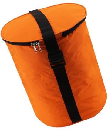 KiBcsLic Borsa da Tennis Sacca per Palline Borsa a Cesto Contenitore da Trasporto Cesto da Pratica in Tessuto Oxford Resistente con Cinghia Regolabile Adatta, Orangina