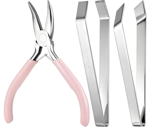 2 Pcs Fish Bone Tweezers, Sturdy Universal Fishing Pliers Kit Stainless Steel Fish Cleaning Kit Reusable Washable Bone Remover for All Kind Fishes