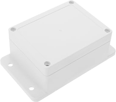 TEHAUX Outdoor Plastic Junction Box for Battery Enclosure Abs Flame Retardant Electrical Terminal Box with Ears Easy Installation for Monitoring Devices Weatherproof Case
