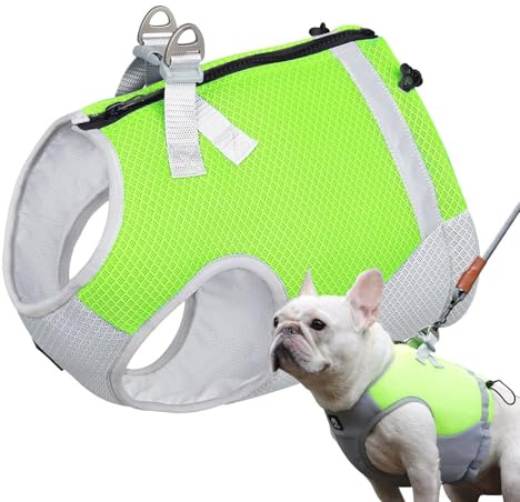Arnés de refrigeración para perro, arnés de tela refrescante de 3 capas, tiras reflectantes cómodas para la seguridad, chalecos para cachorros con hebilla ajustable para entrenamiento, deportes