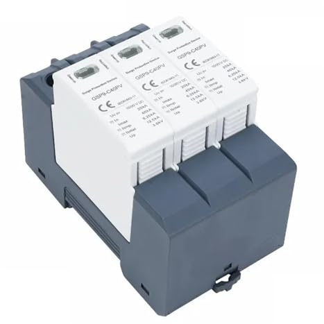 GSP9 Photovoltaic DC SPD 3P 600V 1000V 1500V 40KA Surge Protector Protective Device Lightning Protection Din Rail T1+T2(3P 600VDC)