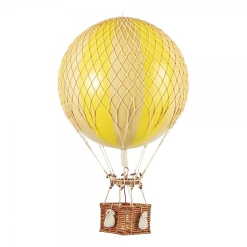 Authentic Models - Ballon décoratif – Royal Aero – Jaune double/jaune – (D x H) 56 x 32 cm
