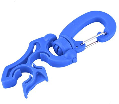 Pwshymi Scuba Diving Clip Scuba Diving Hose Holder Clip Scuba Diving Double BCD Hose Holder Clip(blue) Sportinggoods