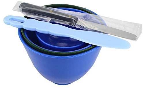 EustomA 4 unids un juego de silicona flexible goma yeso impresión mezclado alginato tazón dental laboratorio mezcla cuencos azul