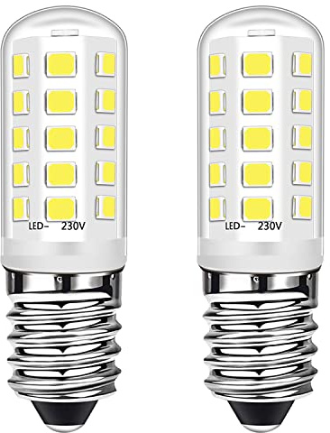 Brantoo E14 LED Kerzenbirnen 3W Entspricht 40W Halogenbirnen, Kaltweiß 6000K, E14 SES Kleine Edison Schraub Glühbirnen für Gefrier Dunstabzugshaube, Kein Flimmern, Kein Dimmbar, AC 220-240V, 2er Pack