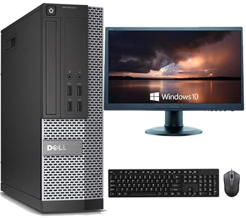 Gaming PC OptiPlex SFF Desktop Computer i7 3770 16GB RAM 256GB SSD + 1TB HDD + GT710 2GB 22” New HDMI TFT + Gaming Keyboard & Mouse Windows 11 Pro