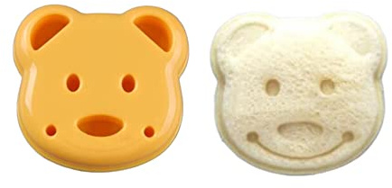 Bear Shape Sandwich Mold Cutter, Cartoon Bread Sandwich Shapers DIY Maker Biscuit Cookie Cake Mould Cutter Tool (Yellow)
