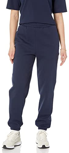 Amazon Essentials Pantalón Deportivo Relajado para Mujer (Disponible en Tallas Grandes), Azul Marino, Talla M