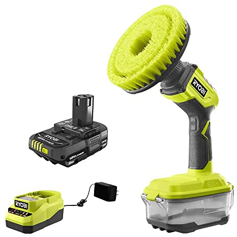 ONE+ 18V Cordless Compact Power Scrubber Kit with 2.0 Ah Battery and Charger