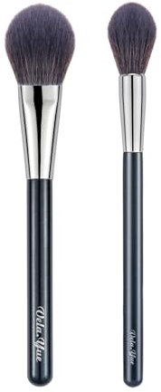 Vela.Yue 2pcs Makeup Brushes Set for Face Powder Blusher Highlighters Luminizers Cosmetics Beauty Tools Kit