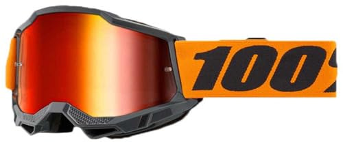 100% Unisex-Adult 469-062-50014-00041 Motocross Schutzbrille, Orange/Schwarz, M