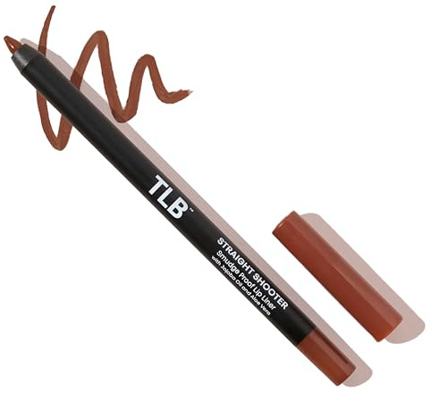 The Lip Bar - Lip Liner, Straight Shooter (Medium Brown) - High Pigment & Super Creamy - Smudge Proof & Water Resistant - Jojoba Oil, Aloe Vera, Coconut Oil, Vitamin E - Vegan & Cruelty Free - .042 oz