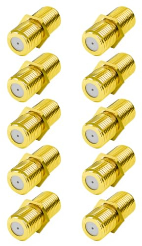 VCE Sat Kabel Verbinder 15 Stück,F-Stecker,Verlängerung für Koaxialkabel | Sat Kupplung Vergoldet, F Kupplung Verlängerung für Antennenkabel