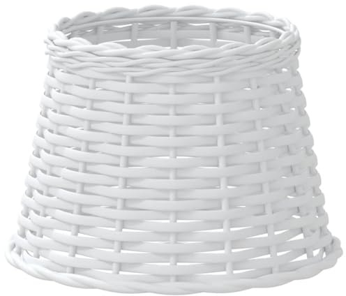 vidaXL Lampenschirm Weiß Ø25x17 cm Korbweide