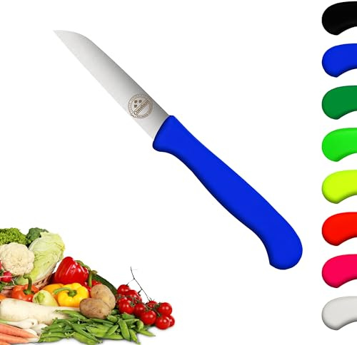 Solingen Messer, Kunststoffgriff - Premium Gemüsemesser, rostfreier Klinge, Chrom-Stahl, extra scharfes Küchenmesser, Dünnschliff & Handabzug, Made in Germany