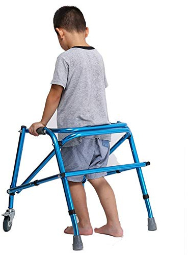 Folding Rollator Lättvikts Rollator För Barn, Heavy Duty Small Rollator Walker För Inomhus Utomhus, Korta Människor, Blå