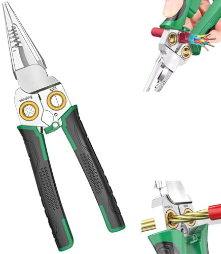 7 in 1 Multifunctional Wire Stripping Pliers with Electricity Measurement Function, Cutting, Pulling, Scraping, Pressing Wires, Cable Scissors with Voltage Test