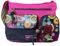 Macha Sac en coton et inserts en cuir avec imprimés colorés, sac à main à bandoulière en coton et cuir pour femme ethnique indienne (Fuchsia)