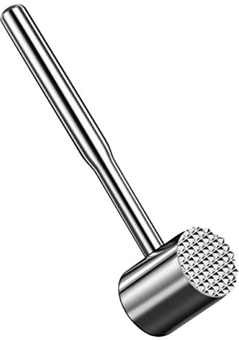 Cabilock ablandador de de Carne Mezclador pinchador de Piel de panceta de Cerdo Herramienta Accesorios cocinita Martillo ablandador de Carne para cocinar Acero Inoxidable Silver