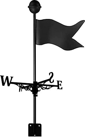 Wetterfahne Wetterhahn Edelstahl Flagge Wetterfahne Metall Wetterfahne Retro Bauernhof Szene Gartenstecker Windfahne, Windrichtungsanzeiger für Haus, Garage, Kuppel, Scheune