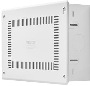 VEVOR Structured Media Enclosure, 9-Inch, Recessed in-Wall Media Box with Cover, Wall-Mount Cable Management Box Kit, Structured Wiring Multi-Media Cabinet, Cold-Rolled Steel, for TV Home Theater