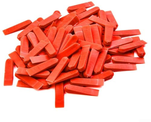 Gdfnmogo Lot de 100 entretoises de carrelage réutilisables - Outil de carrelage mural - Cales de niveau pour projets de carrelage au sol et au mur - Longueur 30 mm - Largeur 7 mm