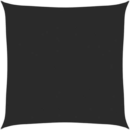 Vela Ombreggiante Quadrata 4x4m, Nero HDPE 160g/m², Telo Ombreggiante Esterno con Fissaggi Acciaio, Resistente UV e Muffa, per Giardino Balcone Terrazzo