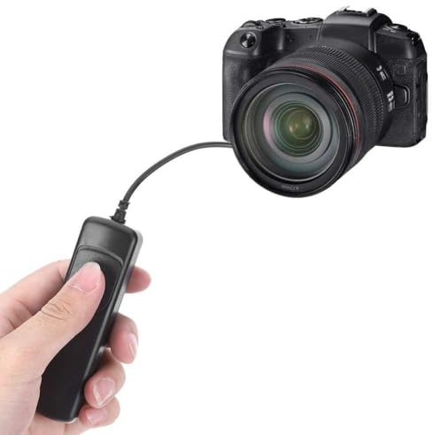 VBESTLIFE Controllo Telecomando Cablato per DSLR, Cavo di Rilascio Dell'otturatore Rs 60E3 1M con Mezza Pressione Focus, Compatibile con 500D 450D 700D 650D 550D 60D 600D 100D 1200D