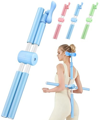 Yoga Stange Haltungskorrektur, Haltungskorrektor Anti Buckel Fitness Training Cross Stick, Gymnastikstab für Hause Ganzkörpertraining Fitnessstudio Pilates Sculpt, mit Edelstahlkern&Schaumstoff
