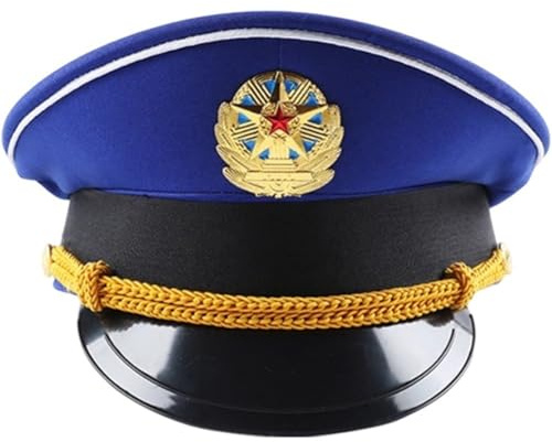 Ymxygz Marineoffiziersmütze, Militärische Verstellbare Armeemütze Schirm, Offiziersmütze, Abzeichen, Militärische Schirmmütze, Halloween, Cosplay, Kostümzubehör