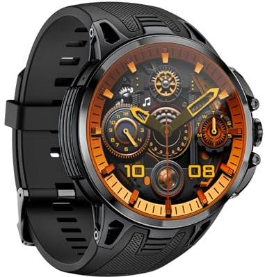 Sunydog Montre Intelligente 4G avec écran Tactile de 1,75, Montre Intelligente WiFi GPS BT, Prise en Charge de la Carte Nano SIM, Appel Téléphonique Indépendant, Surveillance la santé pour les (Noir)