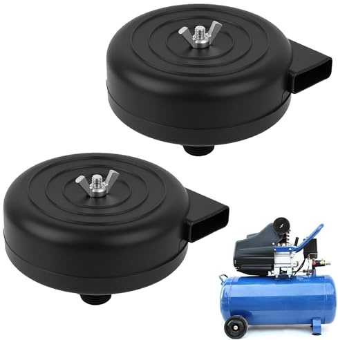 Filtro di aspirazione con silenziatore per compressori a pistone, 2 pezzi, filettatura esterna da 16 mm (3/8PT), per riduzione del rumore e filtraggio dell'aria