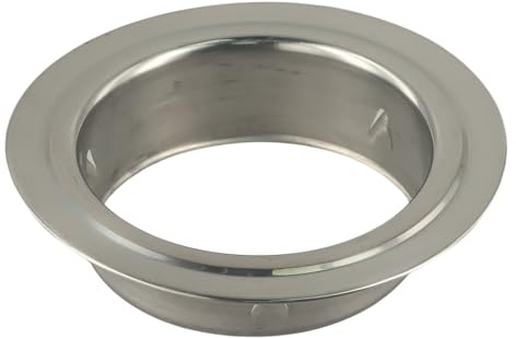 Edelstahl Flansch Zapfenk für Lüftungssysteme 304 Metall Wandrohrverbinder mit Wetterbeständigkeit 75mm/100mm/150mm Silber