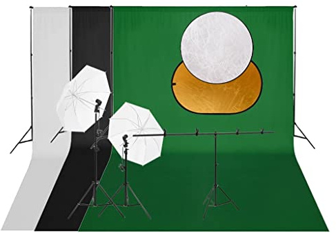 Generico Kit per Studio Fotografico con Set Luci, Fondale e Riflettore,Studio Foto,Fotografia,Illuminazione e Studio,Luci e Flash da studio-3143935