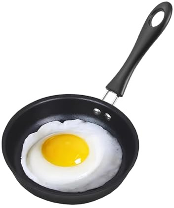 Mini Frying Pan Non Stick Mini Pan for One Egg, Small Frying Pan, Non-Stick Egg Fryings Pans with Handle Heat Resista-nt Pot, Portable Camping Cooking Omelet Skillet Pans for Gas Stove Induction Hob