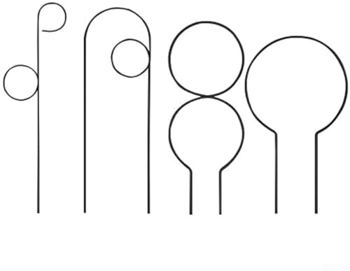Gdfnmogo Cadre d'escalade pour plantes en pot – Lot de 4 treillis en fer avec finition noire et dorée résistante à la rouille, utilisation en intérieur et en extérieur, supporte les roses, les pothos