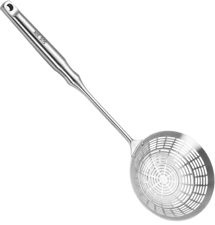 Espumadera de Freír - Acero Inoxidable Ranurado Antideslizante - Espumadera de Araña para Freidora y Pasta,para pasta, fideos, patatas fritas, freír con vegetal Cocina Hogar Apartamento
