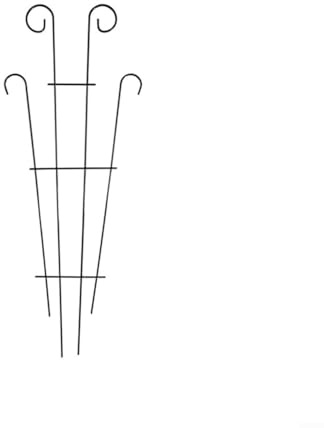 1 treillis en métal noir en forme d'éventail pour plantes grimpantes telles que le lierre, les roses, les clématites, le jasmin, les haricots, les pois, les raisins, convient pour l'intérieur (noir)