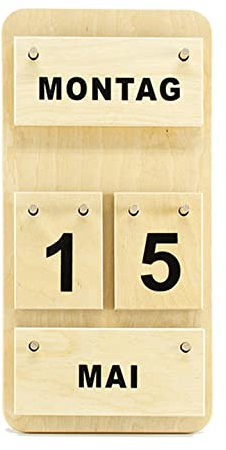Montiplu - Montessori Dauerkalender aus Holz, Profimaterial, immerwährender Kalender, ewiger Kalender - Made in Germany