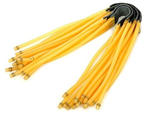 NiceButy 5 Pcs Bande De Caoutchouc Souple Chasse Lance-Pierre Bandes Tube Rubber Bande Pour Catapulte Antidérapant En Latex Tendeur Élastique De Remplacement Pour Lance-Pierre Noir et Jaune
