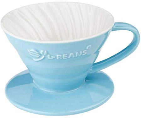 Tubayia Keramik Wiederverwendbare Kaffeefilter Permanentfilter Dauerfilter für Zuhause, Büro, Camping (Blau)