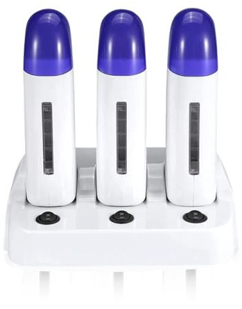 Electric Roll On Wax Warm Machine, Roll on Wax Heater Depilatory Wax Warmer Waxing Kit for Hair Removal Cartridge Melting Waxing Machine with Base for Home and Salon