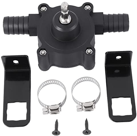 Tbkoly Portable Electric Drill Pump Self Priming Transfer Pumps Oil Fluid Water Pumps Electric Drill Self-Priming Pump Tools, Black