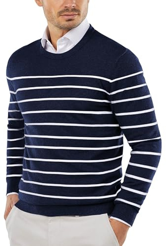 COOFANDY Pull col Rond Homme Pulls Fins légers tricoté Sweats pour vêtements décontractés ou habillés