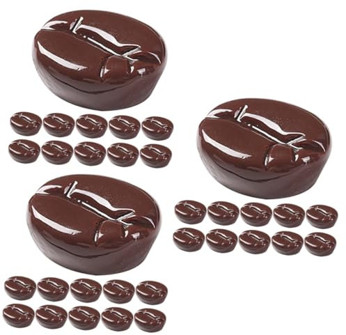 Toyvian 75pcs Artificial Coffee Bean Decorations for Diy Crafts Realistic Simulation Coffee Beans for Cafe Display Home Decor Party Ambiance and Photography Props