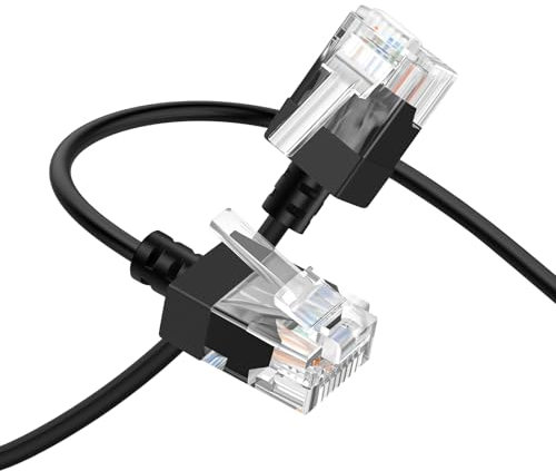 Thzzhnno Cavo Ultra Sottile Ethernet RJ45 Cat6A 5M, Cavo Sottile LAN Ethernet, Cavo di rete UTP Cat6 ad Alta Velocità 10Gbps 550 MHz, Cavi patch Cat 6 per Router, Modem, Xbox, laptop, Server