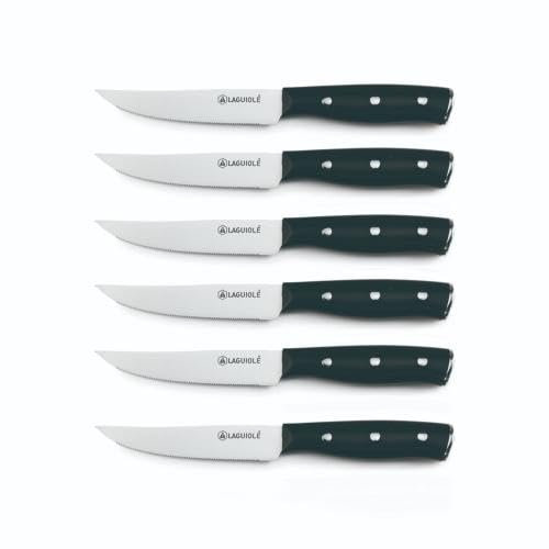 Set de 6 couteaux à steak en acier noir - Gleam